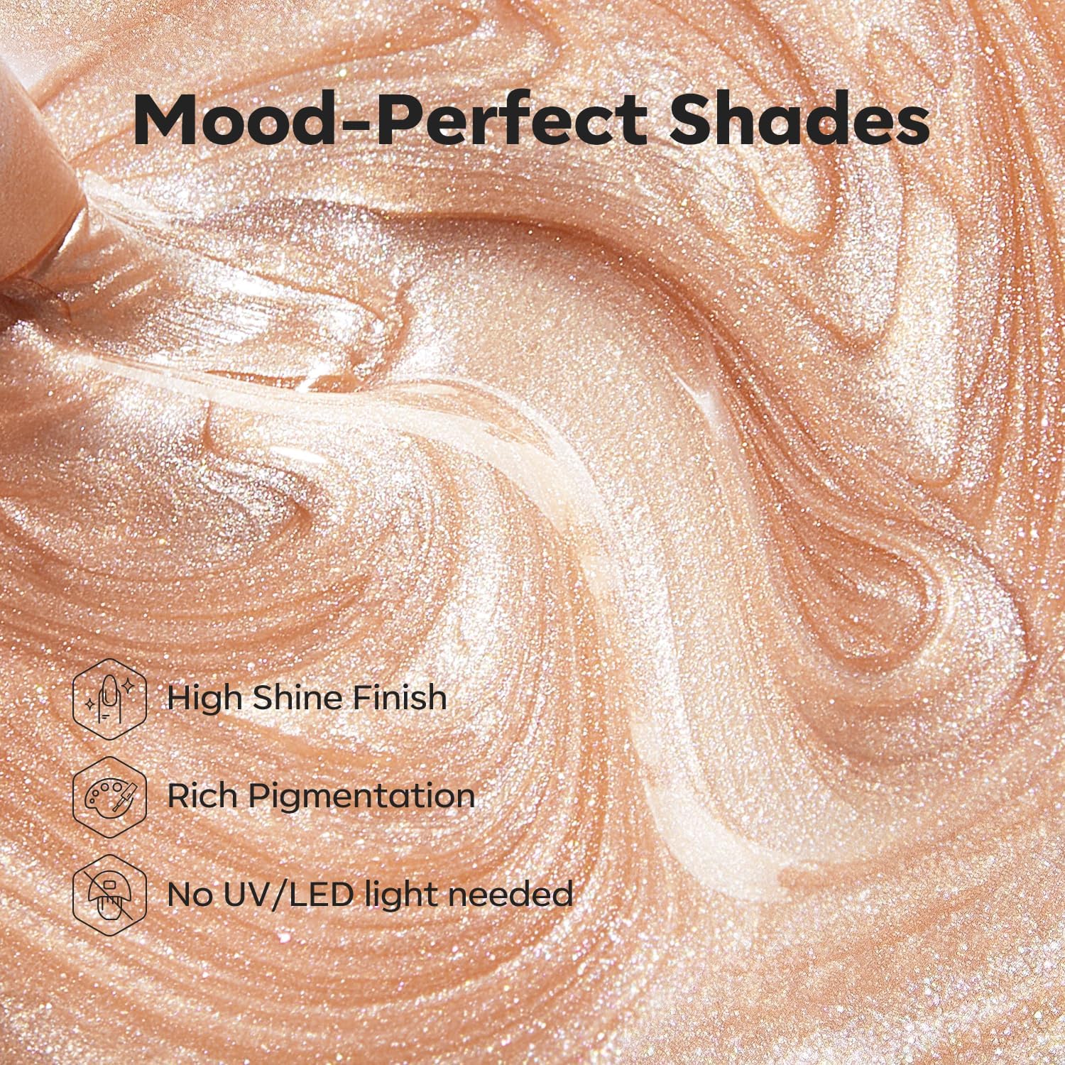 modelones Bronze Brown Nail Polish, 15 ml Metallic Brown Glitter Quick Dry Nail Lacquer Strengthener Long Last Shine Fingernail Toe Nail Art DIY Home Travel Manicure Gift for Women Girls 0.5 Fl Oz - Image 3