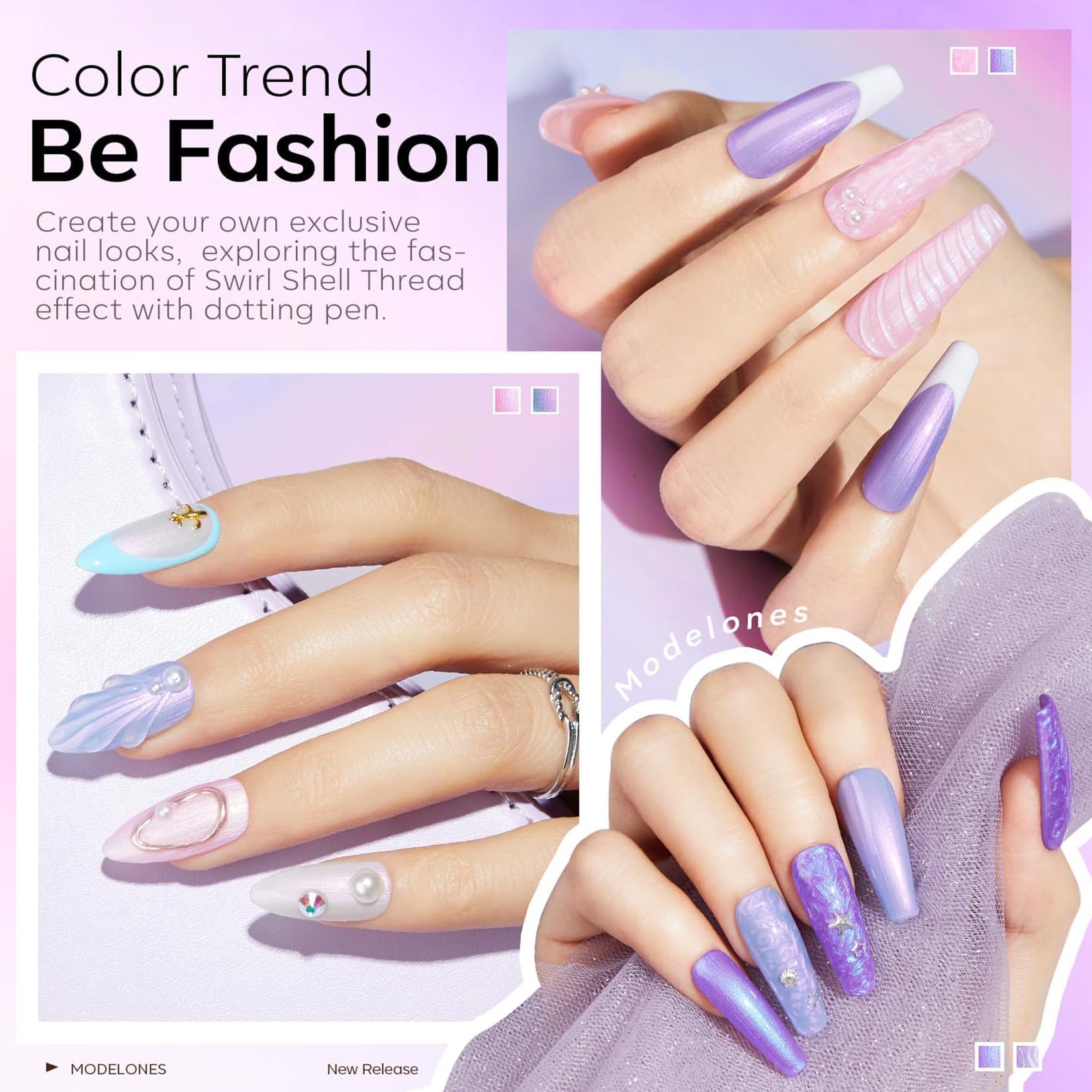 modelones Chameleon Gel Nail Polish Set 6 Colors Pearl Gel Nail Polish 6 Colors - Image 7