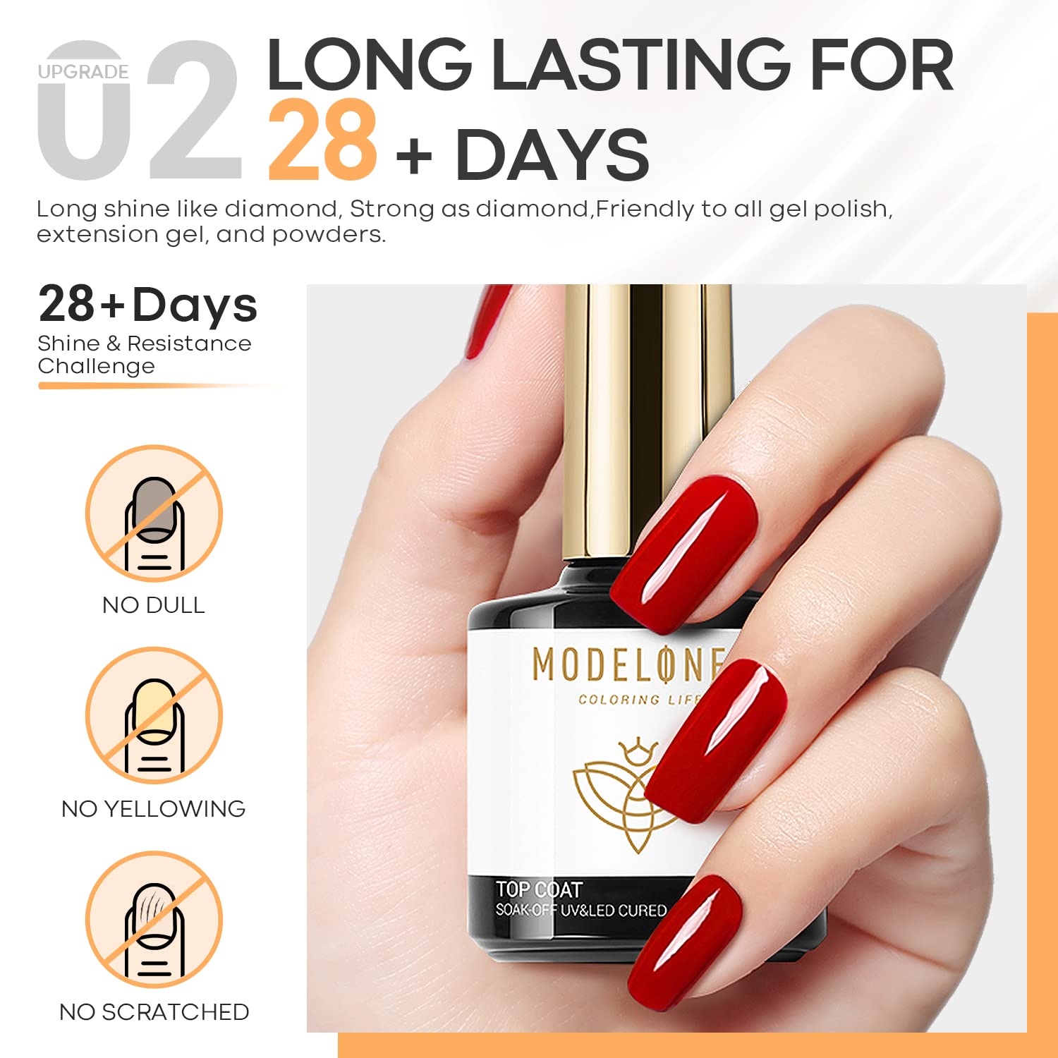 modelones Builder Nail Gel Set, 6 Colors 8-in-One, Jelly Pink & Gel Top Coat and Base Coat Set - Image 6