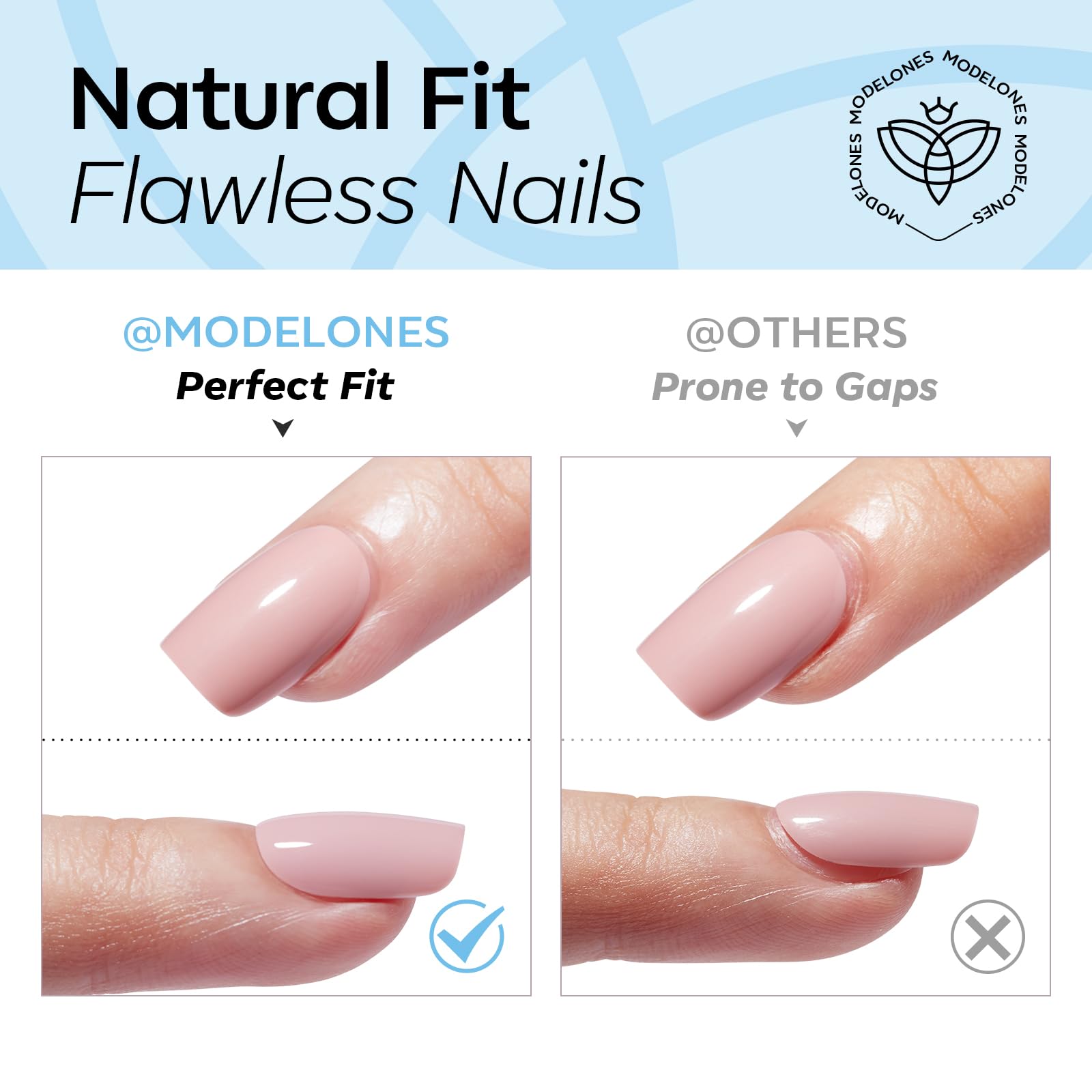 Modelones Jelly White Press on Nails Almond, Short Fake Nails, Reusable Nail Kit with Nail Glue Adhesive Tabs Mini Nail File, Nails Press Ons 32Pcs 16 Sizes, Women Girl Gift - Image 6