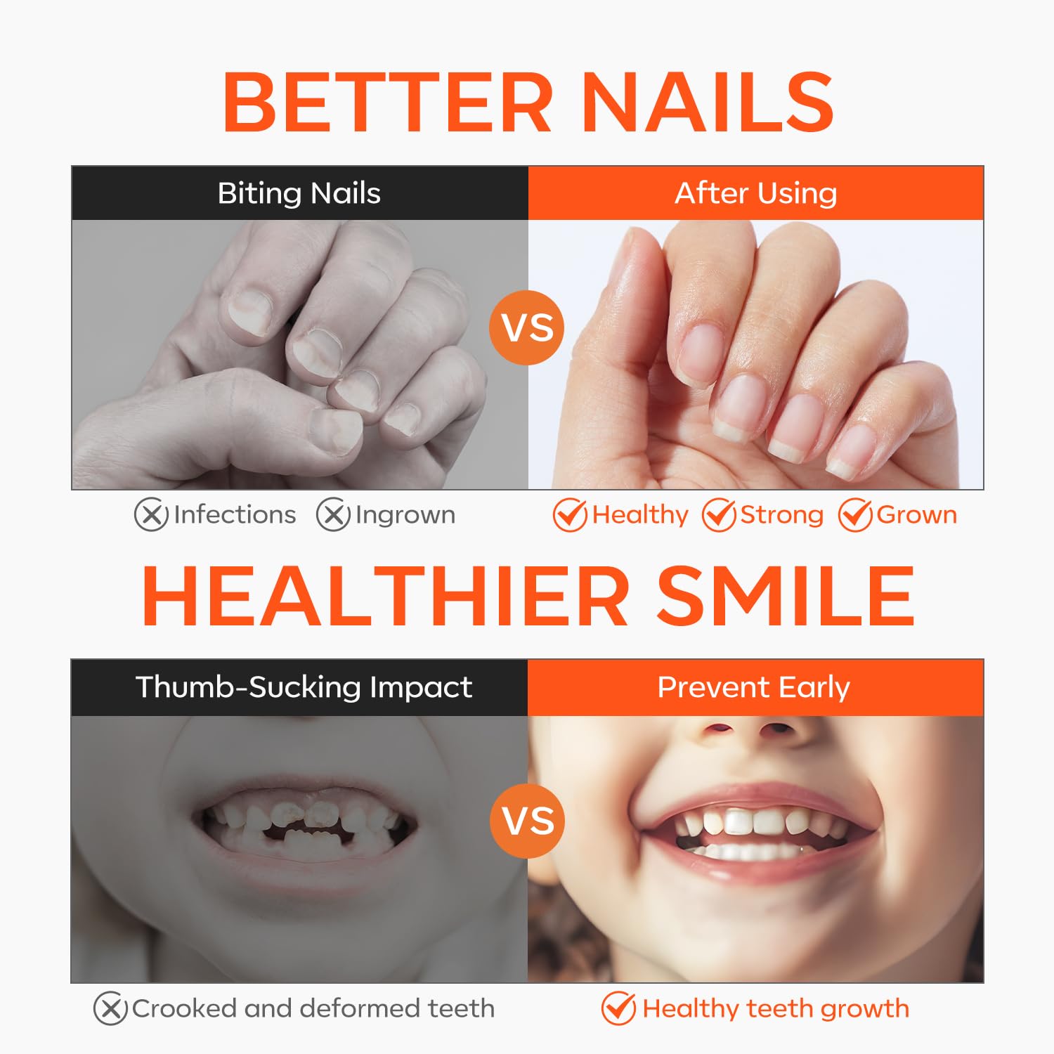 modelones Nail Biting Treatment for Kids 2 Pcs Nail Biting Prevention for kids Quick Dry Thumb Sucking Deterrent Bitter Stop Nail Biting Pen No Bite Nail Polish Sets 0.58 Fl Oz - Image 3