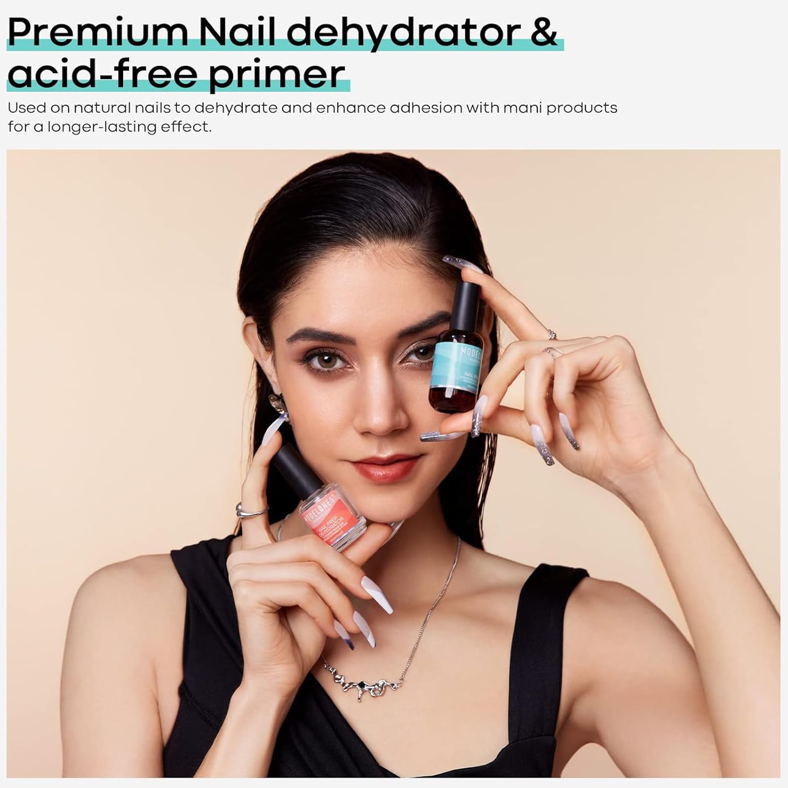 modelones Nail Dehydrator, 15 ml Acid Free Nail Prep Dehydrator for Acrylic Nails and Gel Nail Polish, Hema-Free Primer Bonder - Image 9
