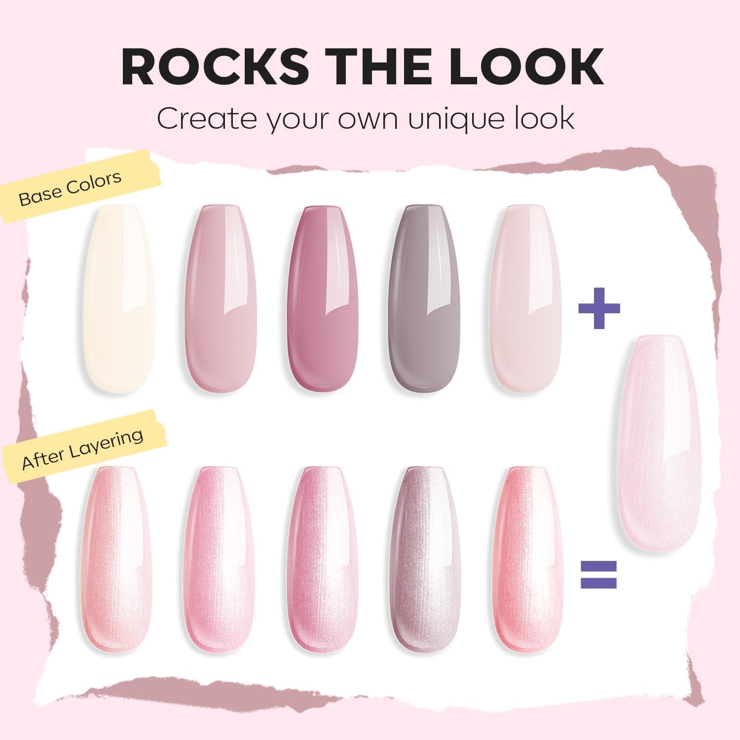 modelones Nail Polish Set 6 Colors, Pearl Pink Grey Beige Mini Quick Dry Nail Lacquer Kit, Bubble Bath Shimmer Pearlescent DIY Home Salon Nail Art Manicure Gift for Women Girls - Image 4