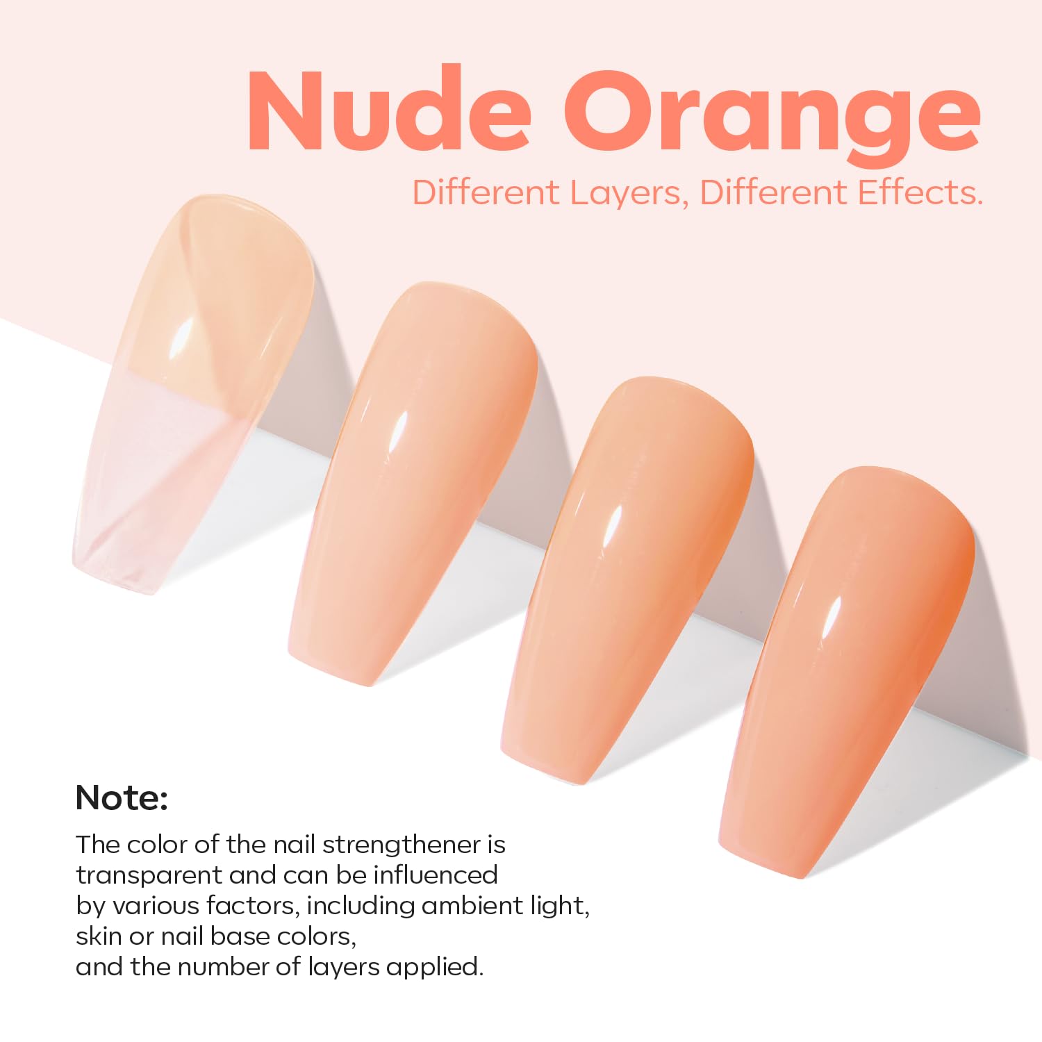 modelones Nail Strengthener Nude Nail Repair for Damaged Nails Strengthening Polish 15ml Nail Growth and Strengthener Natural Concealer Foundation Nail Care Gifts for Women - Image 4